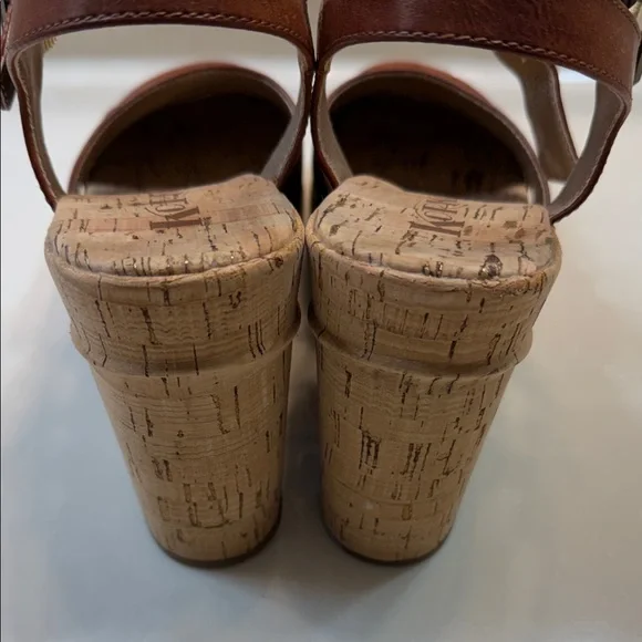Kork-Ease Tan Leather Wedge Sandals - Picture 5 of 7